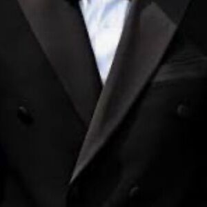 Elegant Black Double-Breasted Tuxedo Blazer and matching Pants